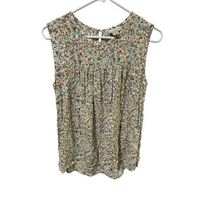Ann Taylor Size XS Floral Sleeveless‎ Blouse